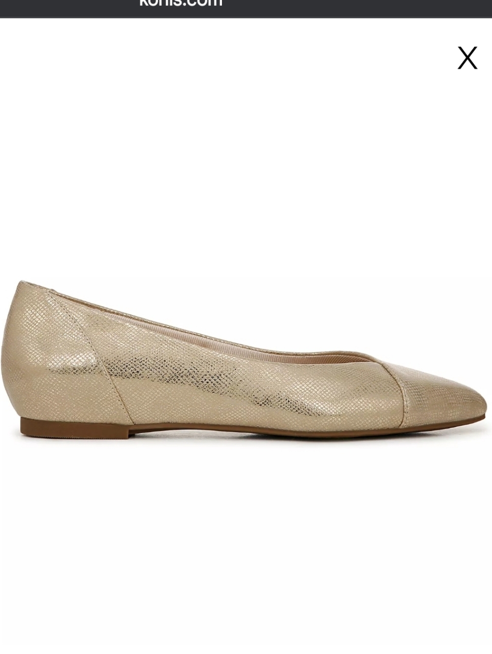 Women's Metallic Gold Ballet Flat